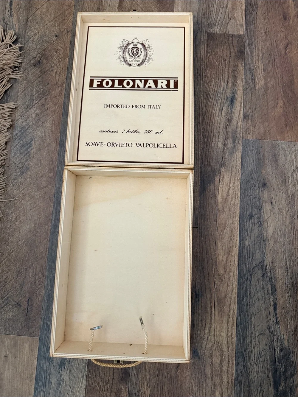 Wooden Wine Box - Natural Wood